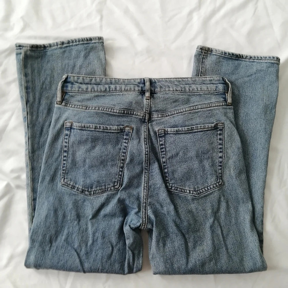 Club Monaco Denim The Kick Crop Flare Jeans High Rise Flare Crop Leg 27 (4) - Picture 6 of 16